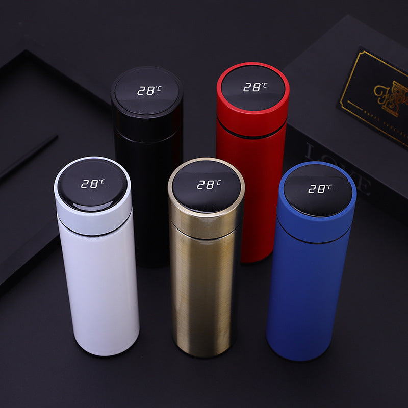 Smart Stainless Steel Thermos Bottle – 500 ml Display